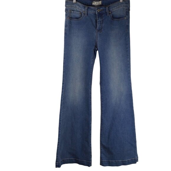 Free People‎ Womens Wide Leg Jeans Size 28 Blue Denim - Picture 1 of 7